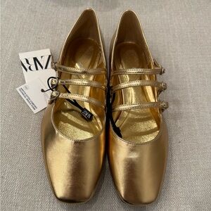 Zara, women’s ballerina flats